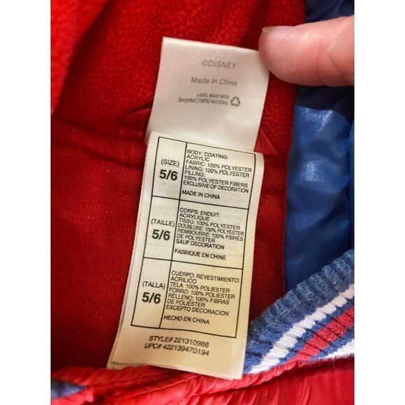Disney Store Kids Full Zip Puffer Hooded Mickey Mouse Jacket - 5/6 - Picture 12 of 13